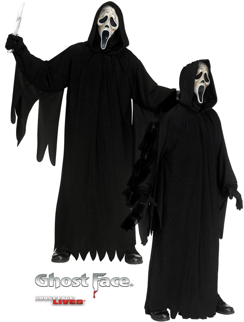 Ghost Face Aged Deluxe Adult Collectors Scream Fancy Dress Costume Official + Mask
