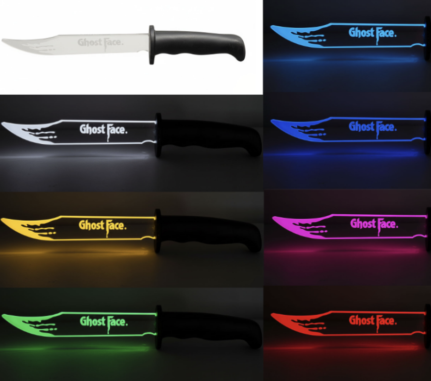 Ghost Face® LED Cyber Blade Knife With Multi Lights Scream Fun World Official