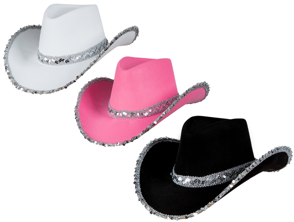 Sequin Cowboy Hat Ladies Wild West Western Cowgirl Hat Fancy  display picture 2