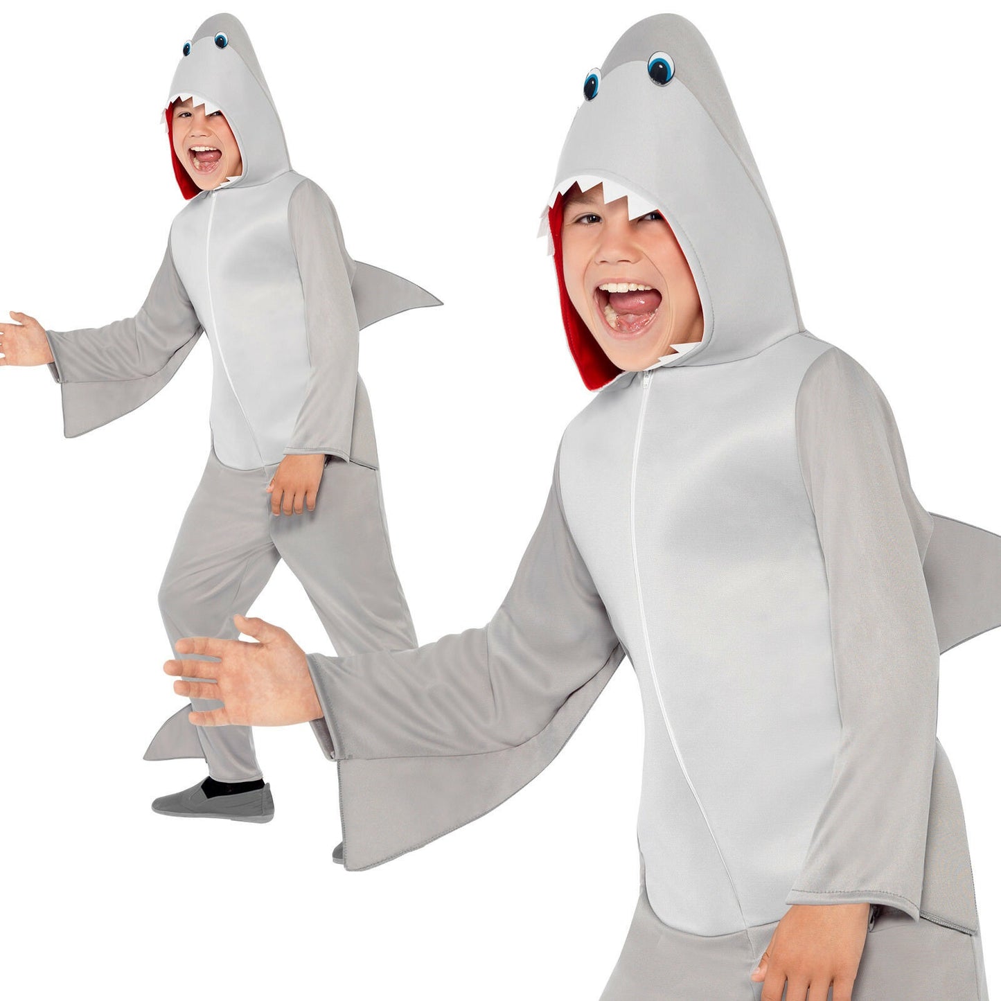 Shark Costume Jaws Girls Boys World Book Day Week Sea Fancy Dress Oufit New