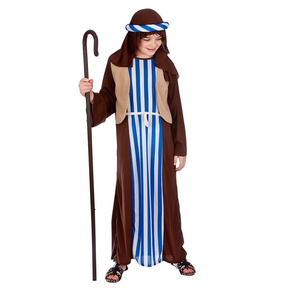 Boys Shepherd Joseph Costume Christmas Nativity Fancy Dress Outfit Age 3-10