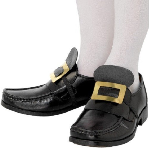Gold Coloured Metal Shoe Buckles Old England Traditional Fancy Dress