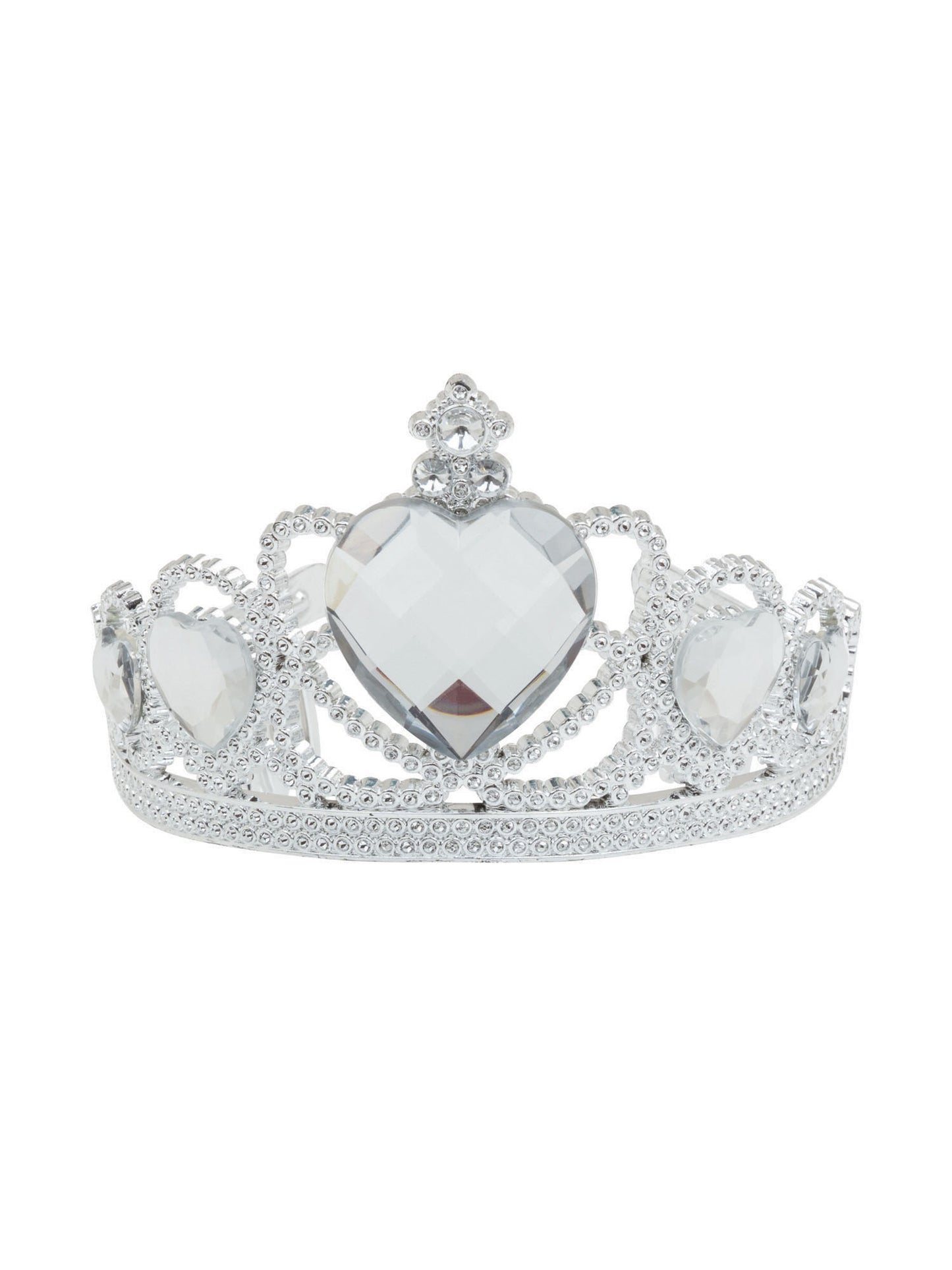 Silver Tiara Princess Queen Fancy Dress Prom Adults Kids Fancy Dress Crown Prop