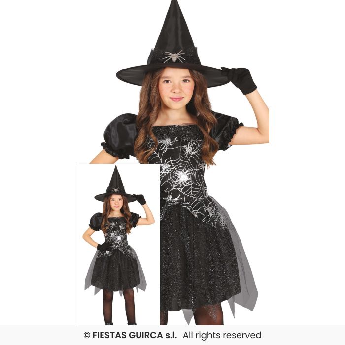 Silver Witch Costume Kids Halloween Witches Fancy Dress Oufti Age 3-12