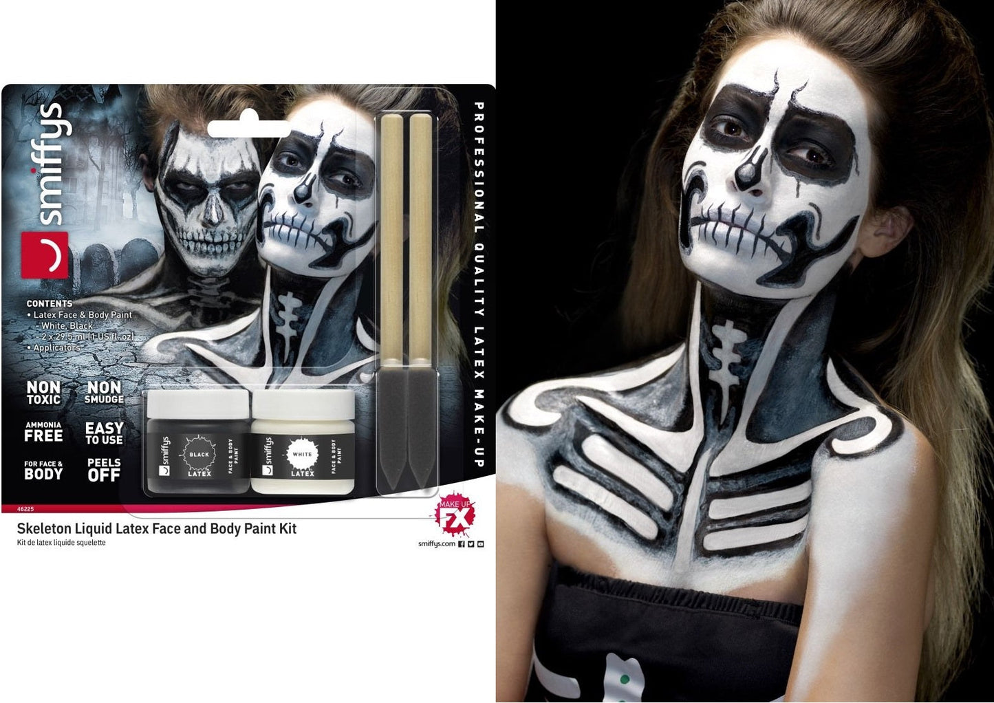 Skeleton Liquid Latex Kit Halloween Special FX Fancy Dress Accessory