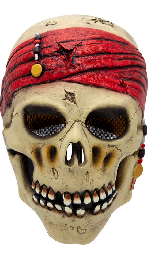 Skeleton Mask Pirate Skull Halloween Fancy Dress Latex Mask Adults Pirates