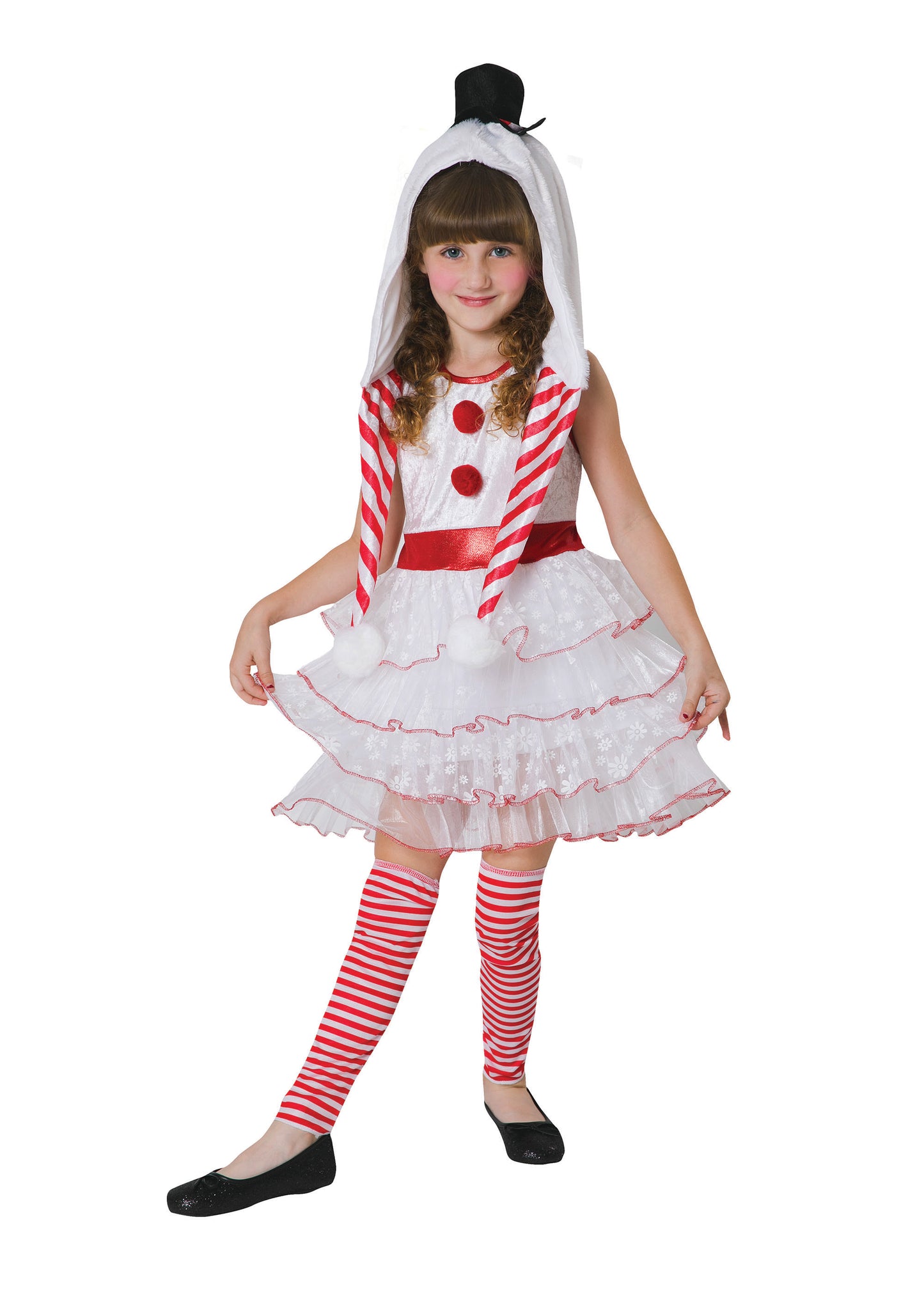 Snowgirl Girls Kids Snow Man Christmas Xmas Fancy Dress Costume Outfit Age 4-12