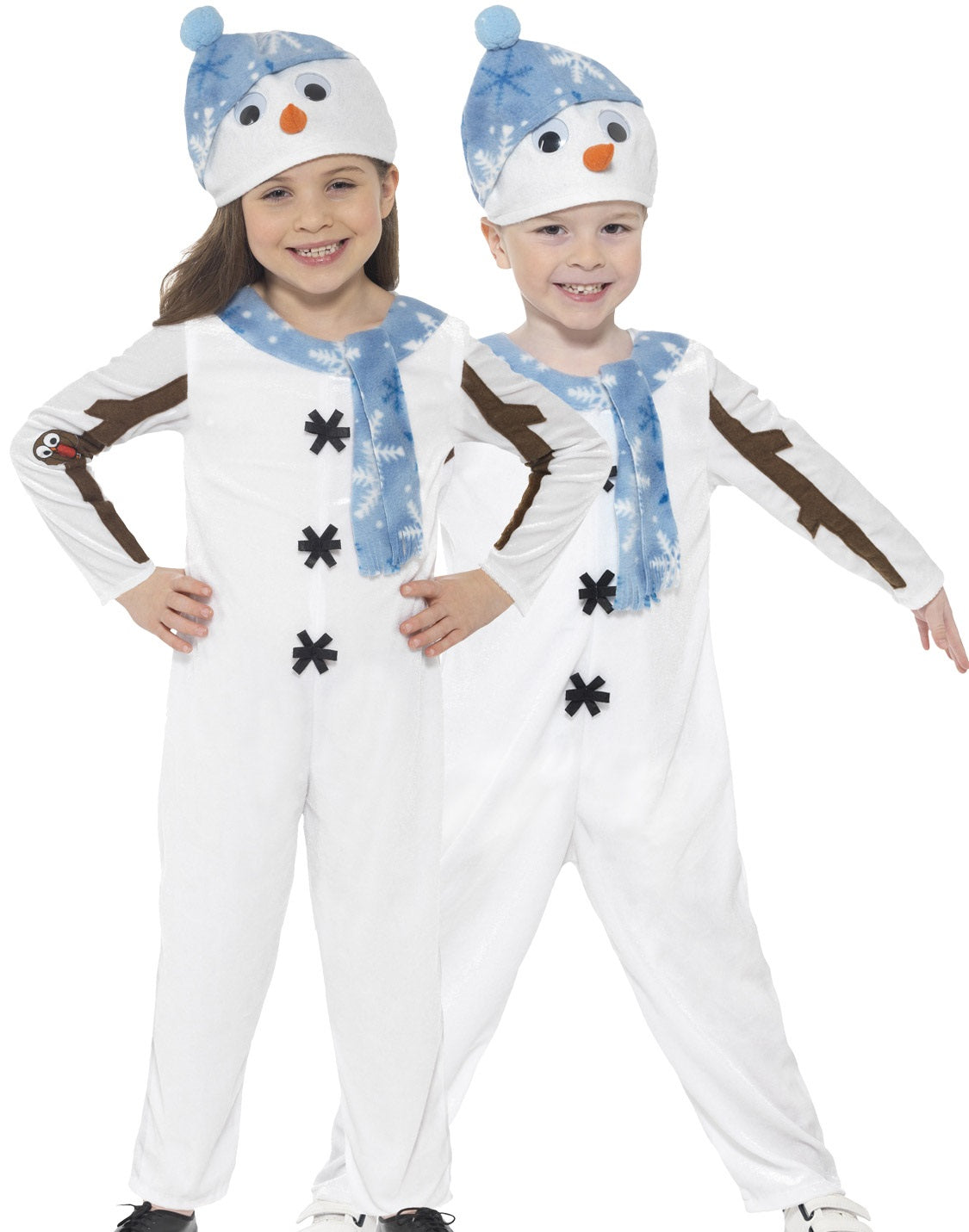 Snowman Costume Boys Girls Christmas Fancy Dress Olaf Kids Childrens Outfit