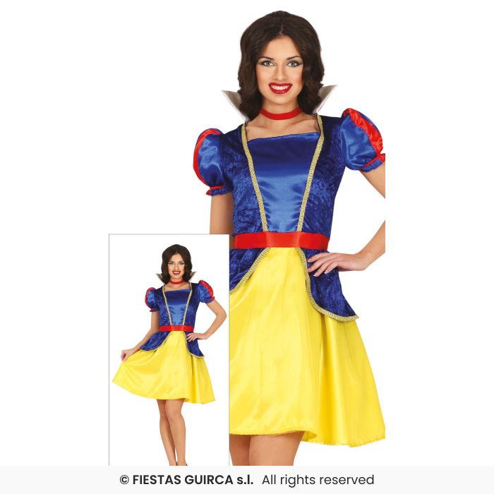 Snow Princess Forest Princess Fairytale Storybook Ladies Fancy Dress Short Costume