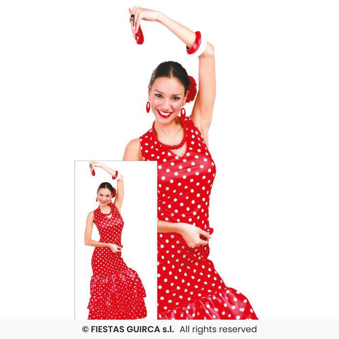 Spanish Flamenco Dancer Ladies Senorita Mexican Fancy Dress Costume UK 8-18