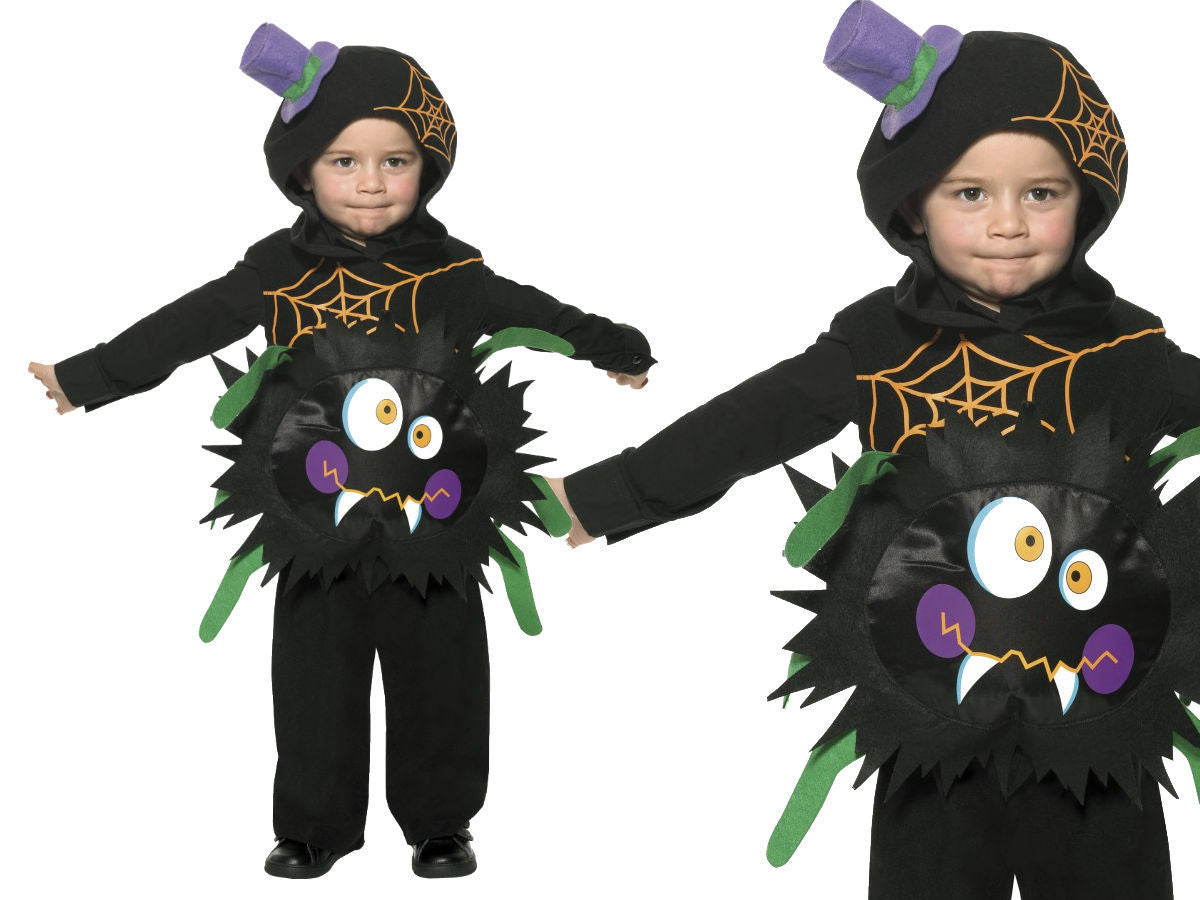 Crazy Spider Costume Toddlers Boys Girls Childrens Halloween Fancy Dress 1-4 Years
