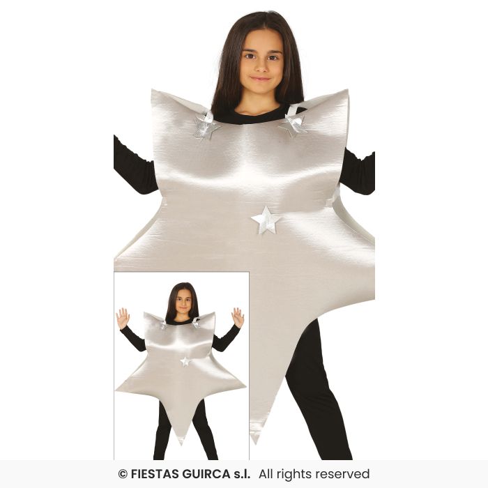 Silver Star Costume Kids Nativity Play Fancy Dress Costume Boys Girls Age 3-12