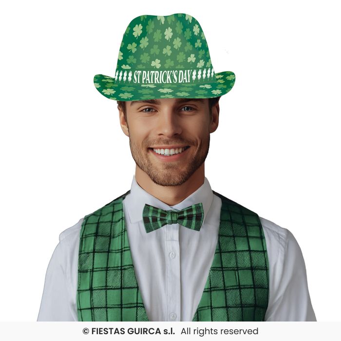 St Patricks Day Bowler Hat Adults Irish Leprechaun Fancy Dress Accessory Fedora