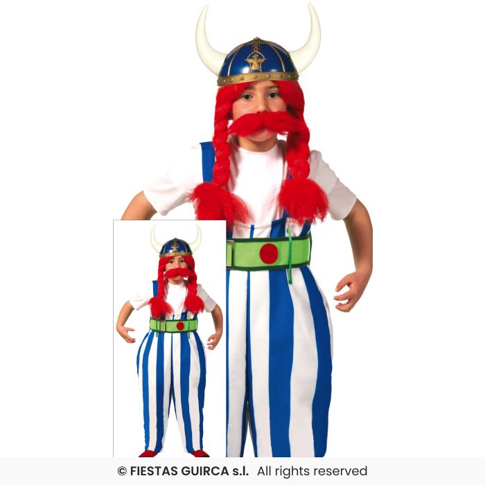 Viking Costume Fancy Dress Outfit Kids Strong Gaul Gallic Strongman Age 5-12