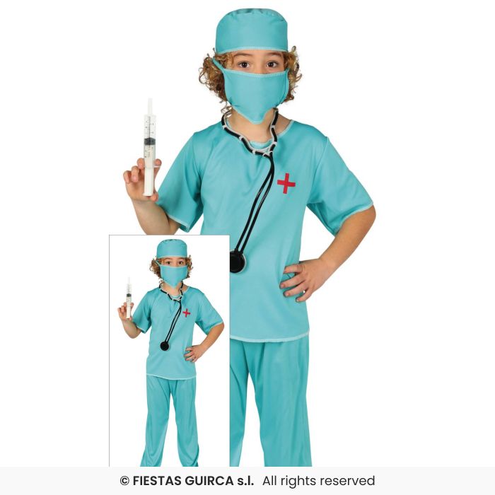 Surgeon Costume Kids Nurse Doctor Fancy Dress Occupations Outfit Age 3-12