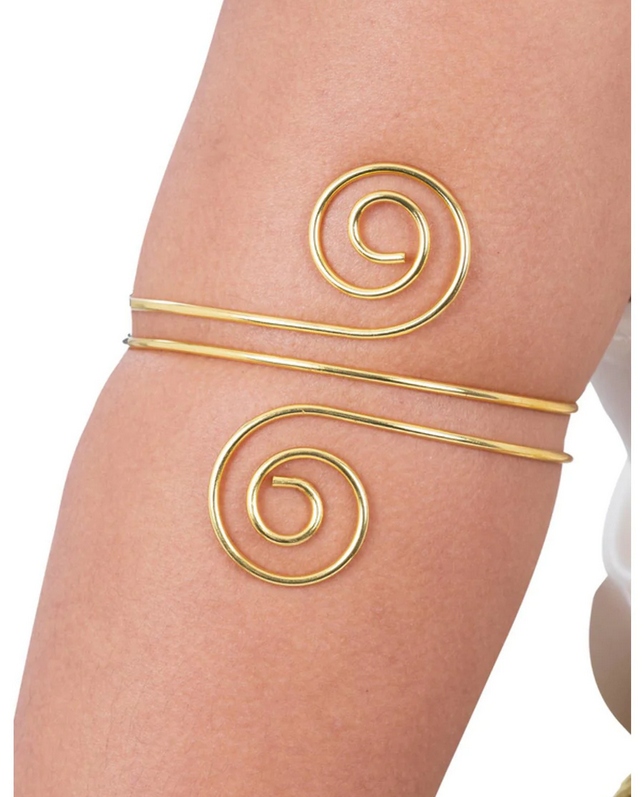 Grecian Swirl Arm Cuff Ladies Egyptian Cleopatra Fancy Dress Accessory