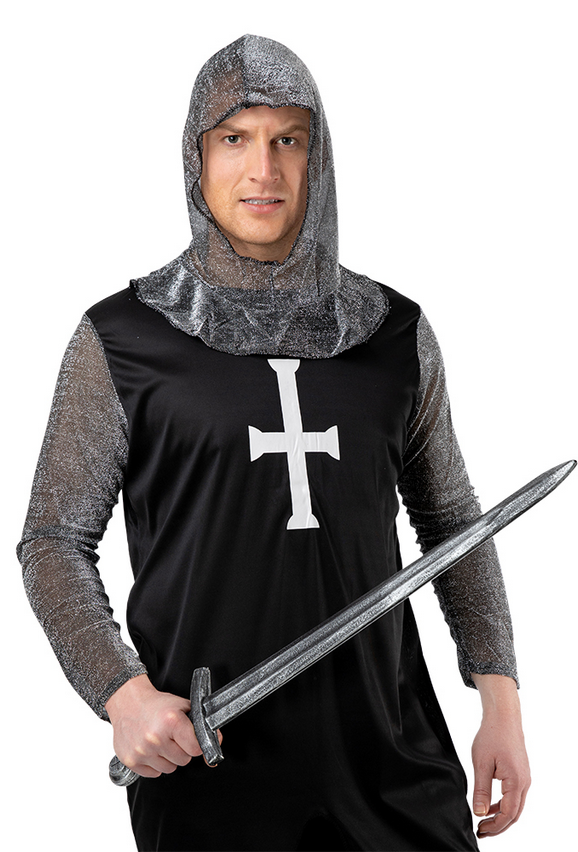 Knight Sword Medieval King Adults Fancy Dress Prop Knights Accessory Silver 70cm