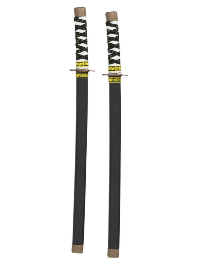 2x Ninja Sword Kids Fancy Dress Prop Toy Plastic Weapon Ninjas Sword Martial Arts