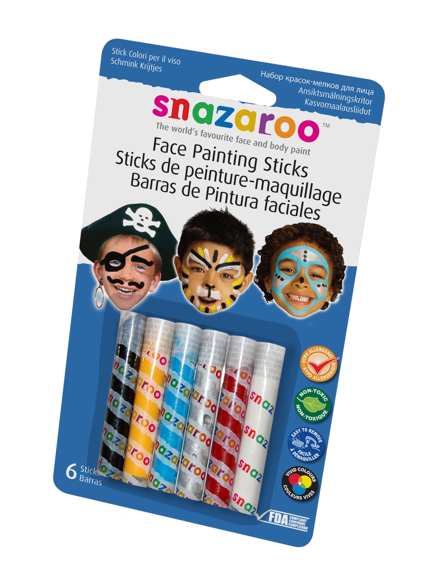 Snazaroo Face & Body Paint Sticks Halloween Boys Girls Face Paint Fancy Dress