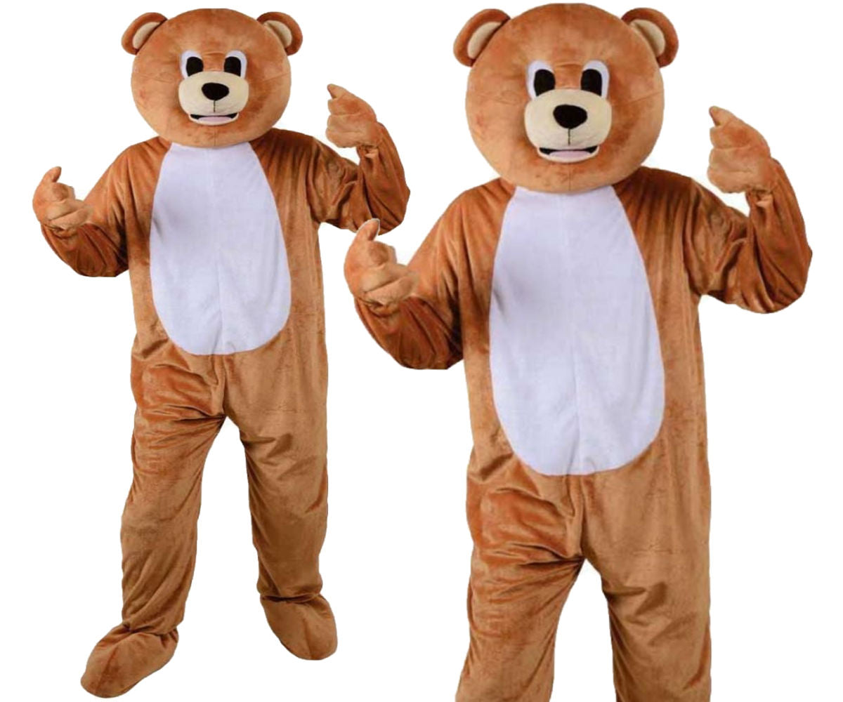 Adult Funny Teddy Bear Carnival Mascot Costume Fancy Dress Animal Zoo Jungle New