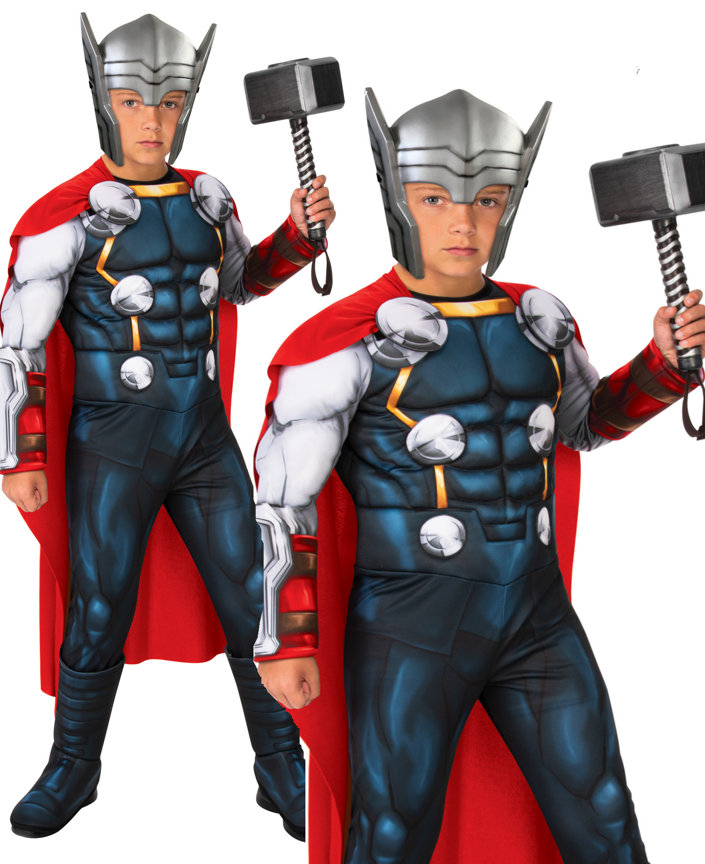 Thor Deluxe Boys Licensed Fancy Dress Costume Marvel Thor Outfit Age 3-10