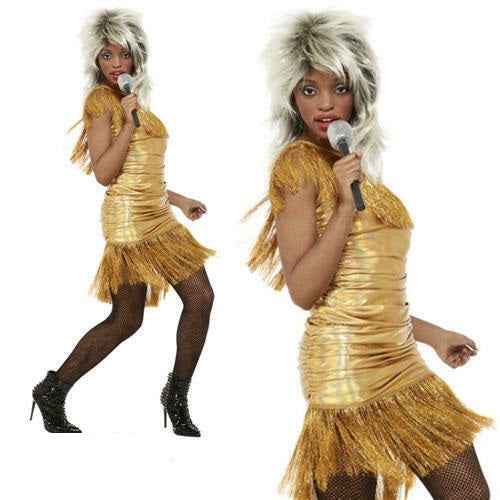 Tina Turner Costume Ladies Pop Star Singer Performer Adults Fancy Dres –  Kingdom Fancy Dress