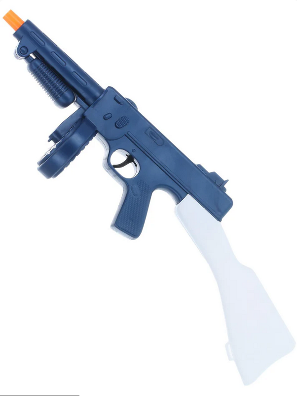 Toy Gangster Tommy Gun 49cm Long With Sound Plastic Fancy Dress