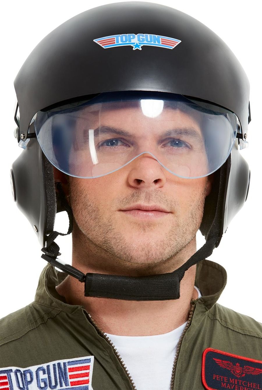 Top Gun Helmet Deluxe Licensed Pilot Fancy Dress Costume Accessory Adults