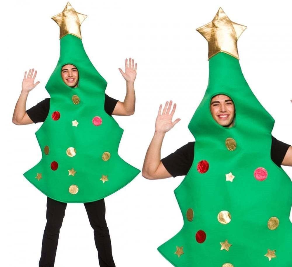 Christmas Tree Costume Mens Novelty Xmas Fancy Dress Outfit One Size