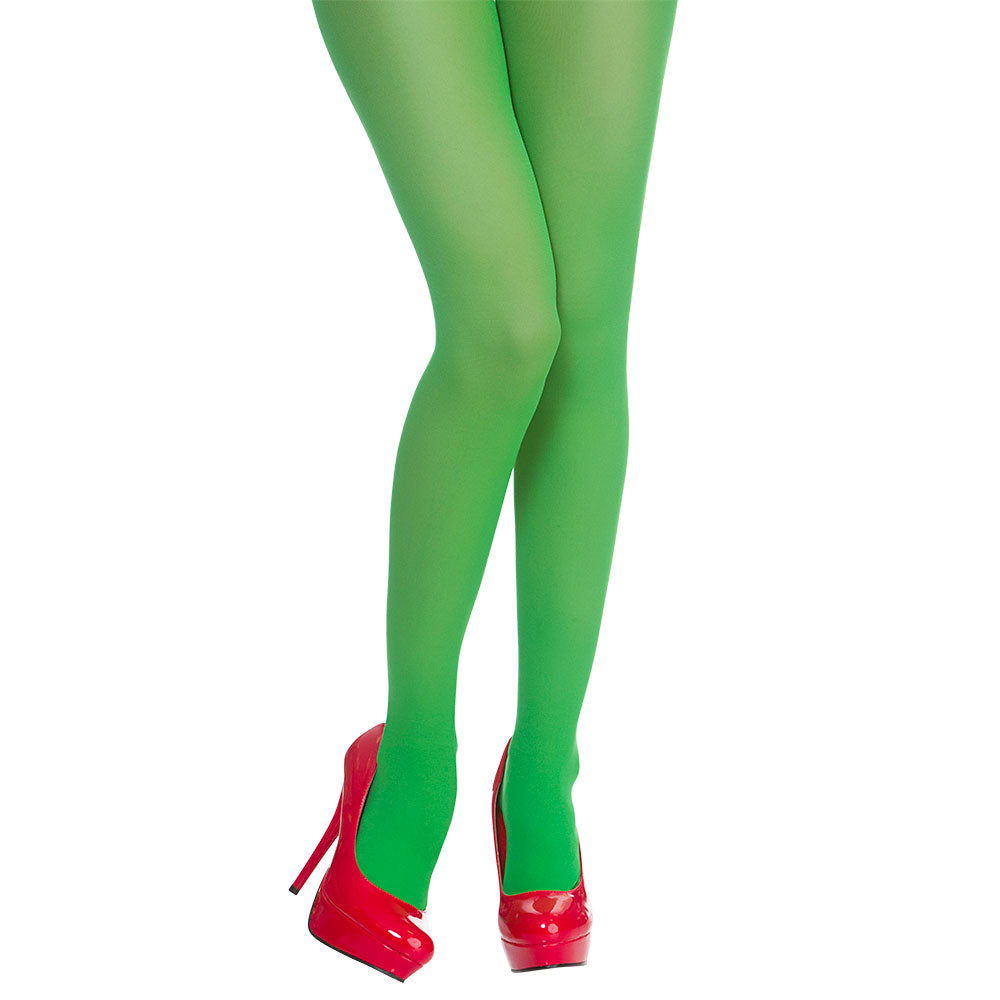 Elf Tights Green Ladies Christmas Grinch Fancy Dress Accessory Xmas Elves Adults