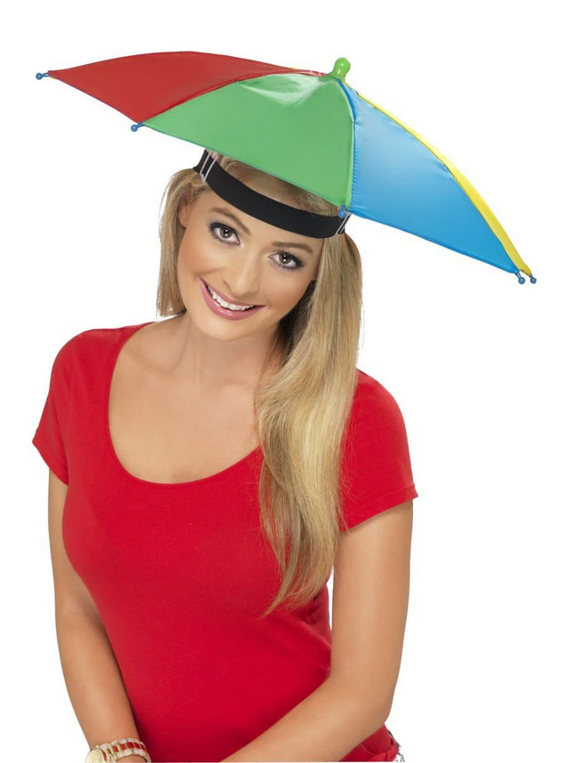 Umbrella Hat Adults Novelty Funny Hat Mens Ladies Fancy Dress Accessory