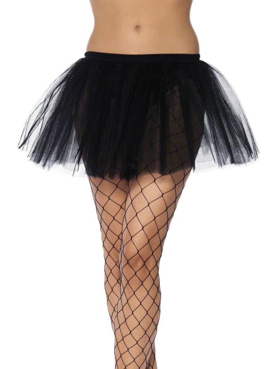 Ladies Tutu Underskirt Black Petticoat Burlesque Womens Fancy Dress Accessory