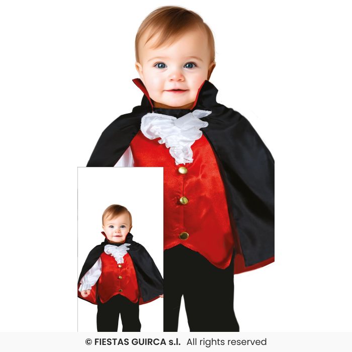 Toddler Lil Boys Vampire Fancy Dress Costume Dracula Halloween Outfit Age 1-2