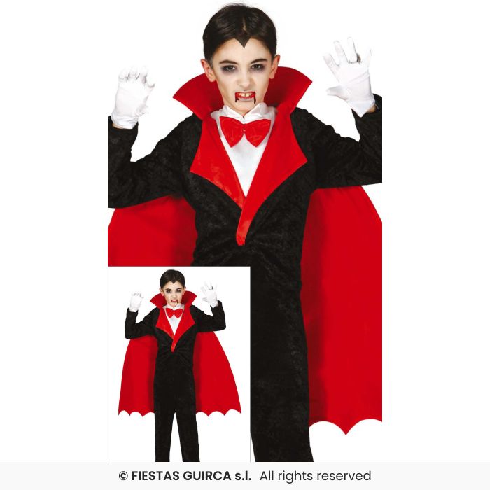 Boys Dracula Classic Vampire Kids Halloween Fancy Dress Costume Aged 3-12