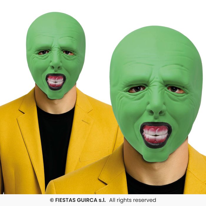 Green Venom Villian Mask Mens Ladies Latex Halloween Fancy Dress Mask Full Head
