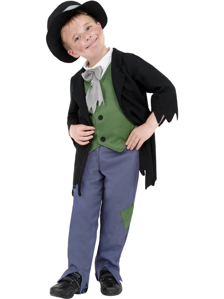 Dodgy Victorian Boy Kids Historical Book Day 1920s Fancy Dress Costume Age 10-12