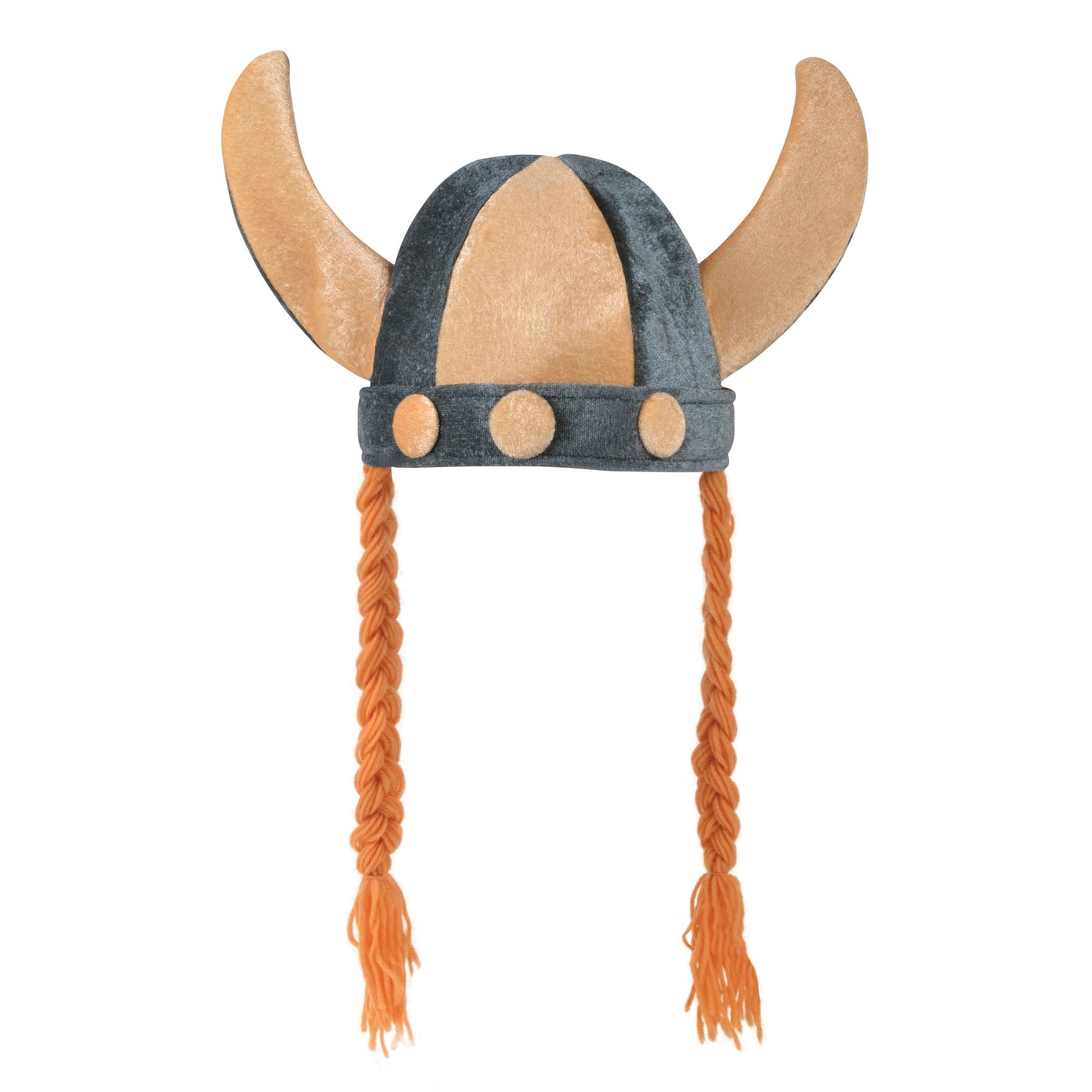 Viking Helmet Soft + Plaits Ancient Scandinavian Swedish Danish Fancy Dress