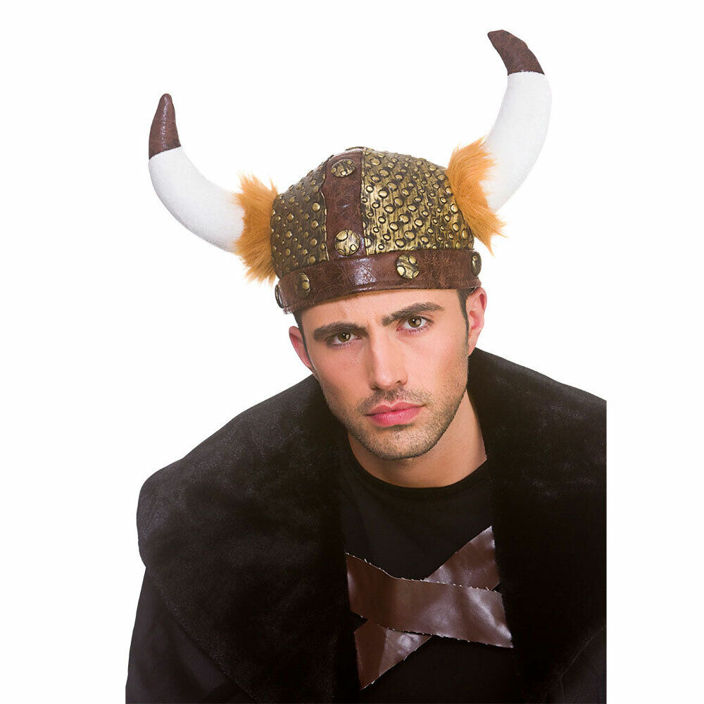 Authentic Viking Helmet Soft Adults Helmet Medieval Fancy Dress Accessory
