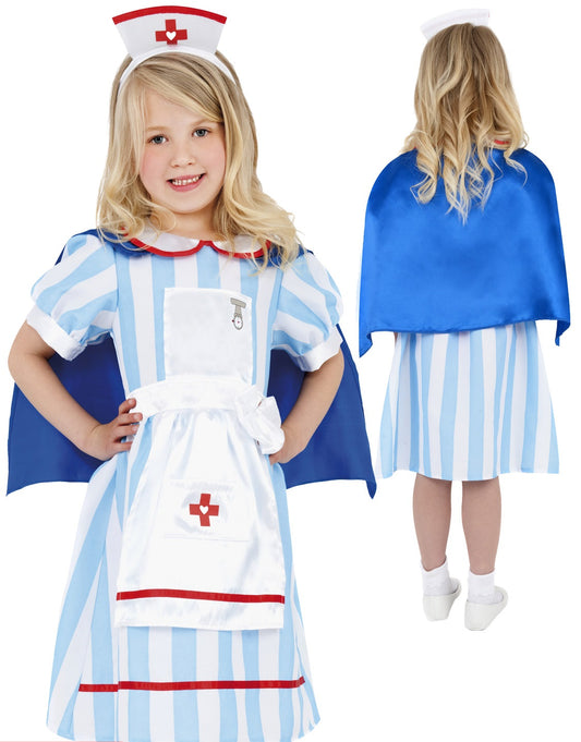 Girls Vintage Nurse Costume