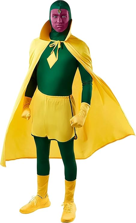 Wanda Vision Mens Vision Costume Superhero Fancy dress Outfit XS