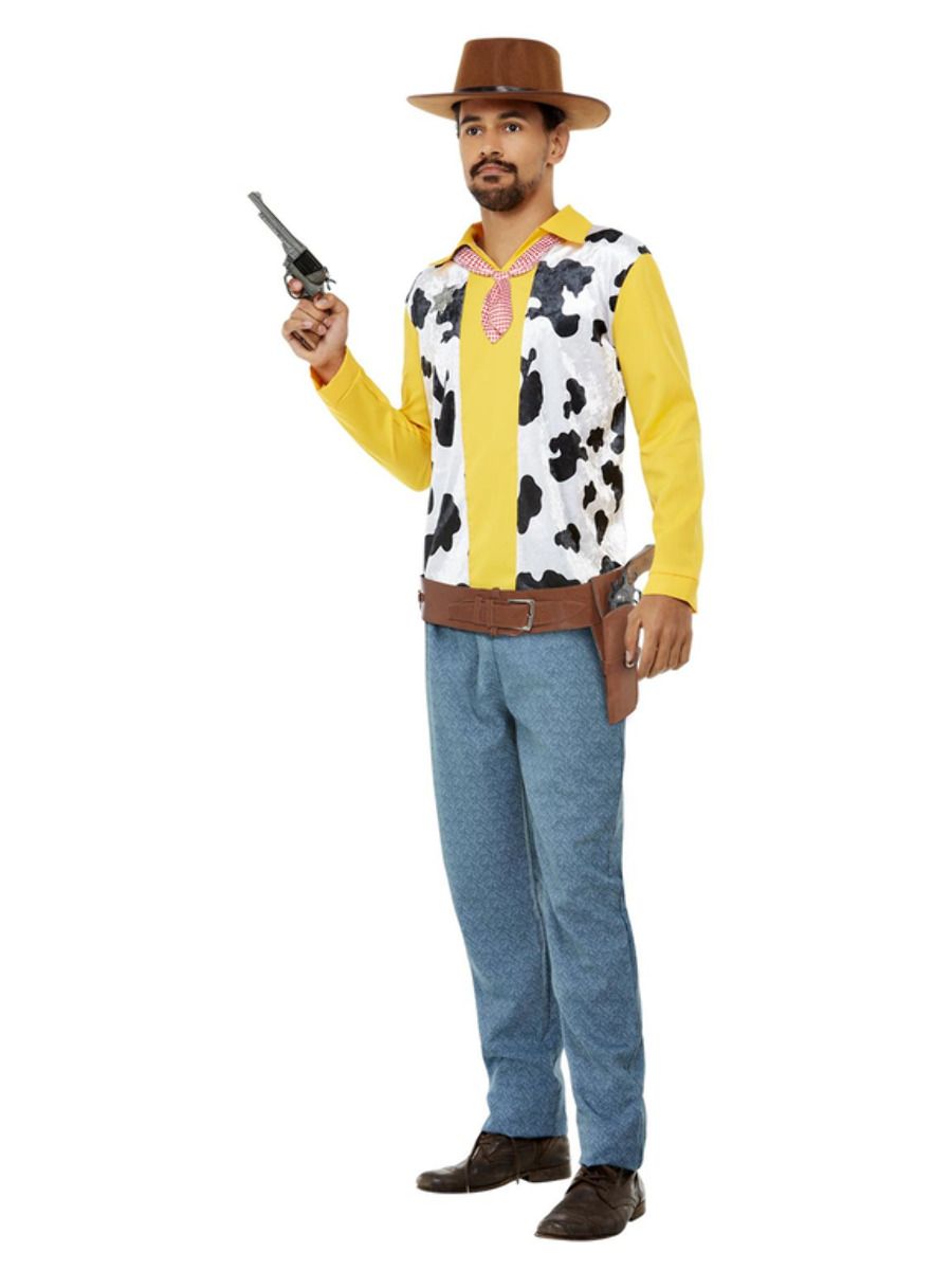 Western Cowboy Costume Adults Woody Style Wild West Cowboy Mens Fancy Dress