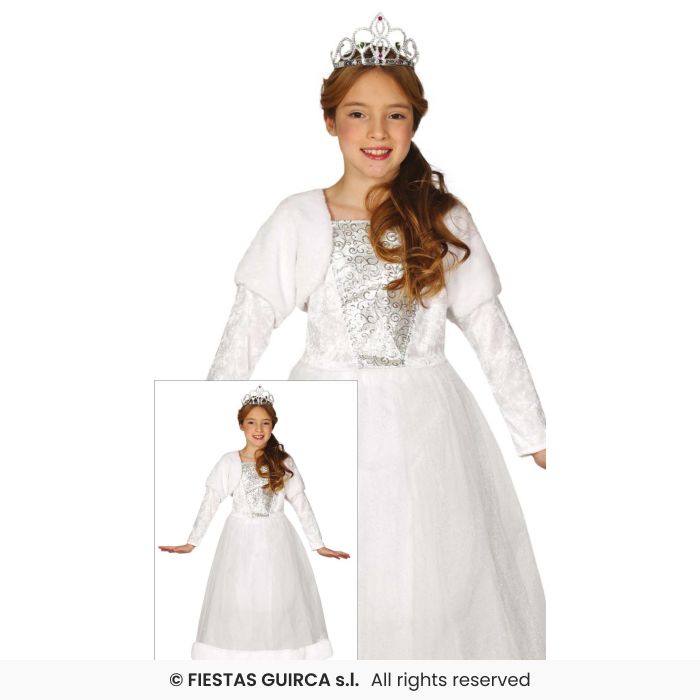 White Princess Royal Girls Fairytale Storybook Fancy Dress Costume Age 3-9