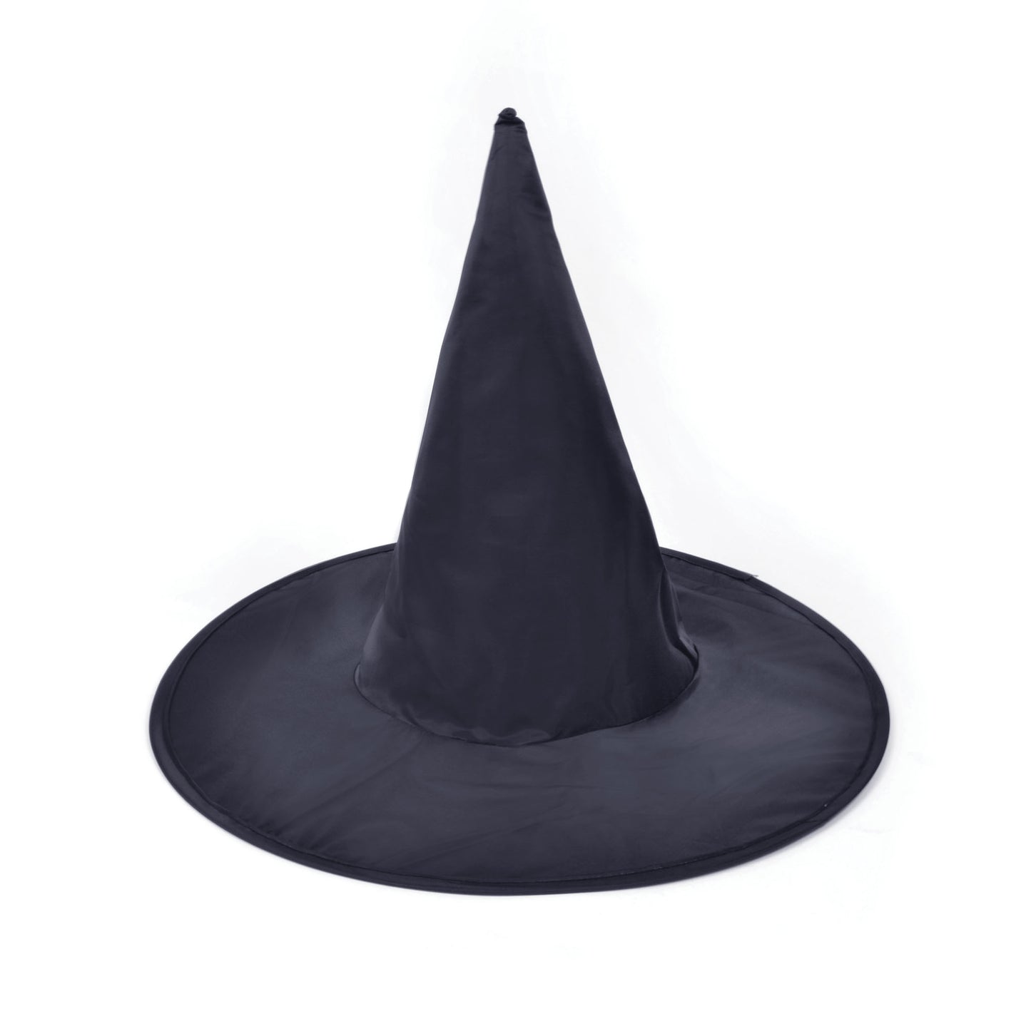 Witch Hat Black Nylon Plain Halloween Oz Eastwick Fancy Dress Accessory