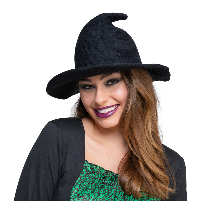 Witches Hat Ladies Black Witch Hat Vintage Traditional Halloween Fancy Dress