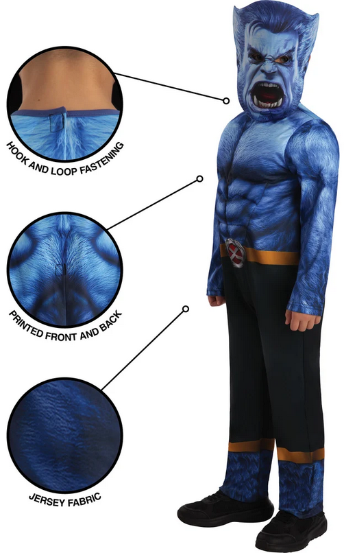 Avengers Doomsday Beast Costume Kids Fancy Dress Official Superhero Outfit