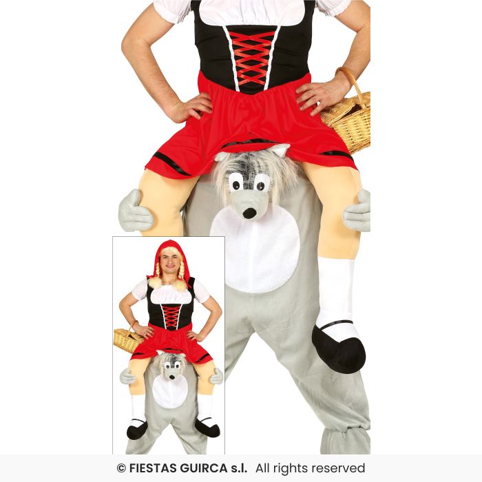 Let Me Go Wolf Piggyback Wolf Costume With Legs Funny Novelty Fancy Dress