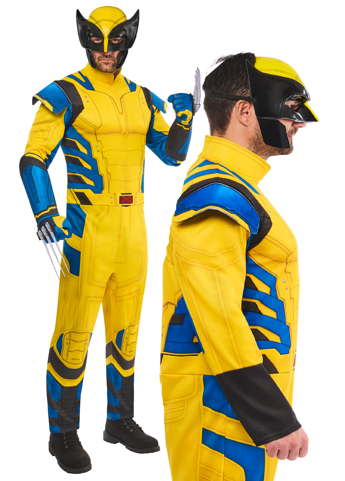 Wolverine Adults Costume Marvel Superhero Fancy Dress Outfit + Mask