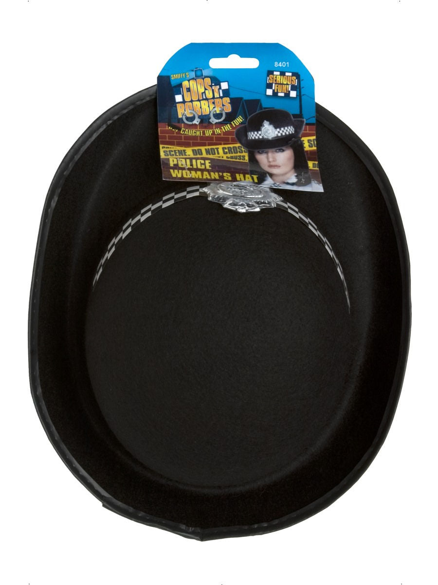Policewomans Hat Ladies Police Officer Fancy Dress Accessory Hat