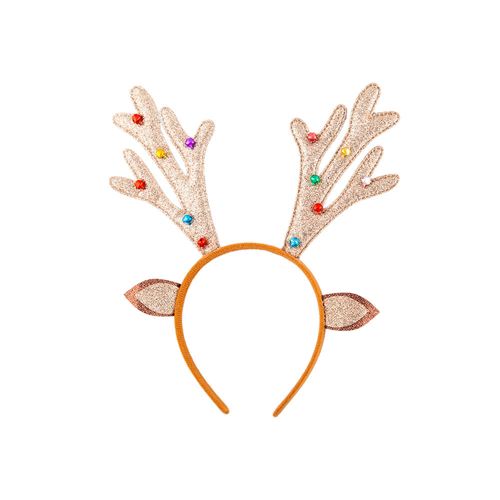 Glitter Reindeer Antlers Christmas Party Fancy Dress Accessory Xmas Prop