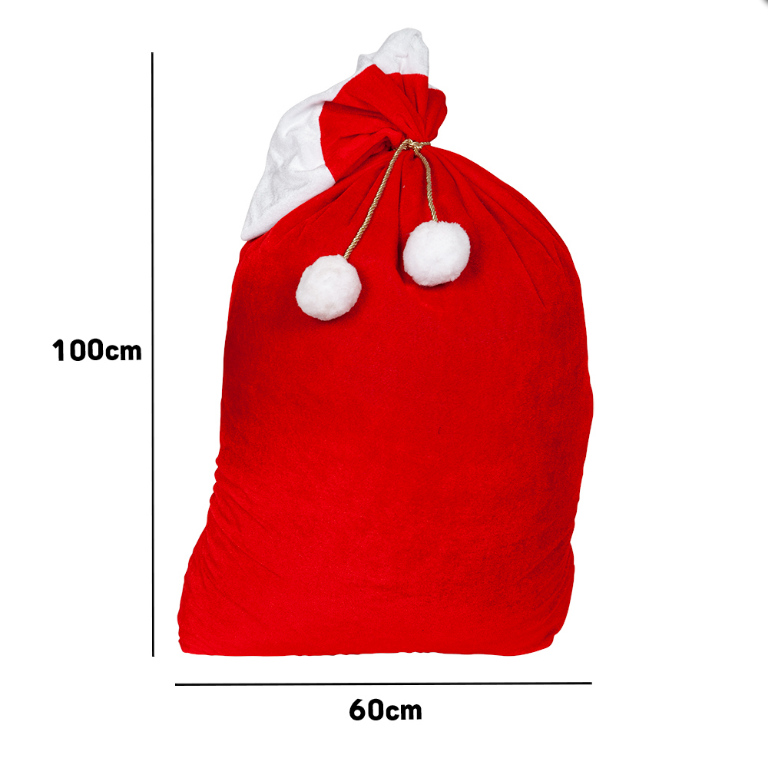 Large Santa Sack Deluxe Velvet Christmas Present Sack Father Xmas Parcel Bag
